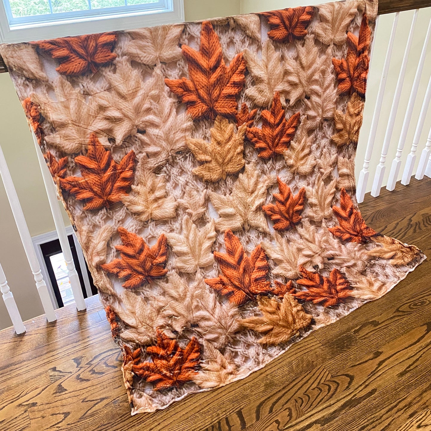 Blanket - Halloween - Knit Leaves