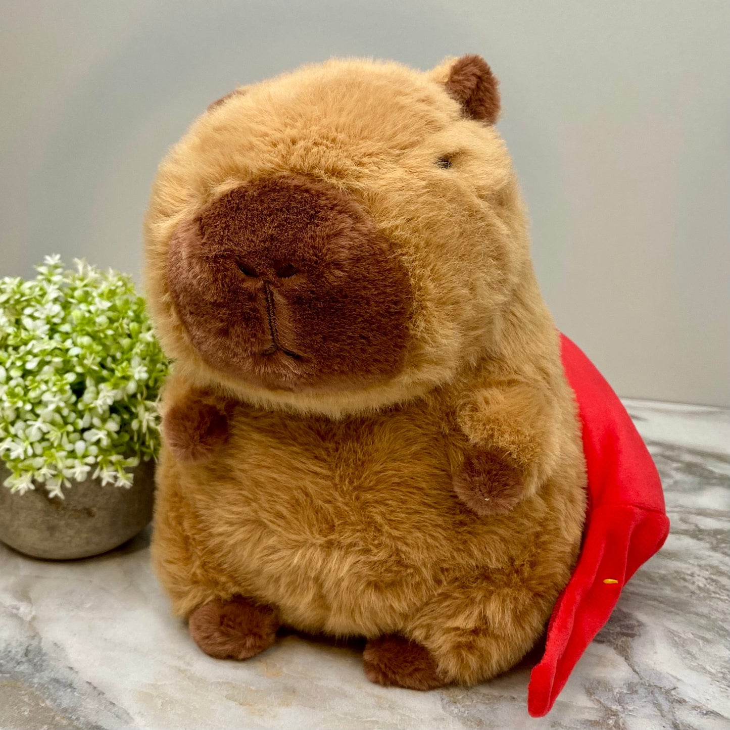 Plush Capybara Strawberry Toy