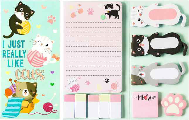 Sticky Note Booklet Set - Really Like Cats