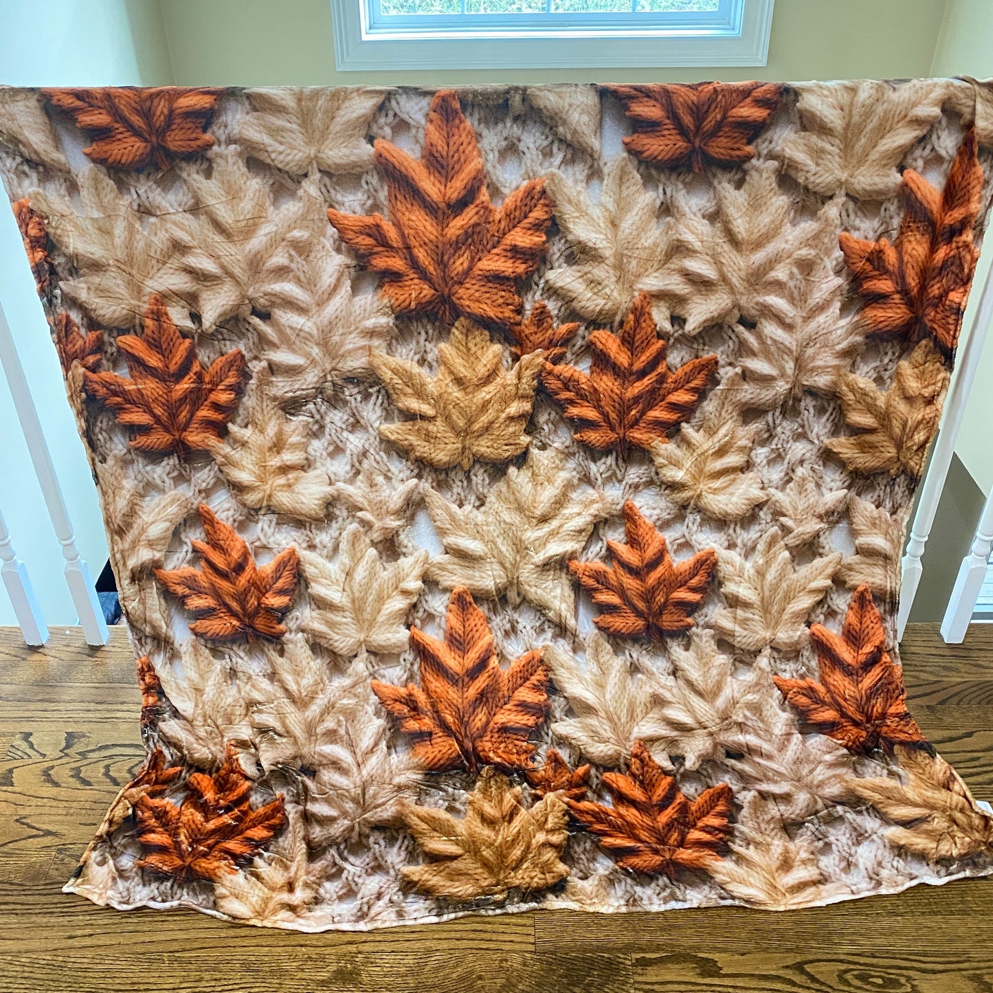 Blanket - Halloween - Knit Leaves